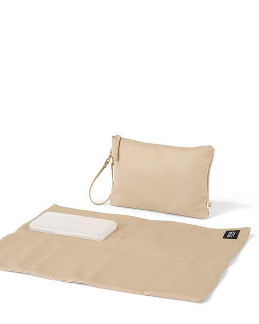 OiOi - Nappy Changing Pouch - Oat Vegan Leather