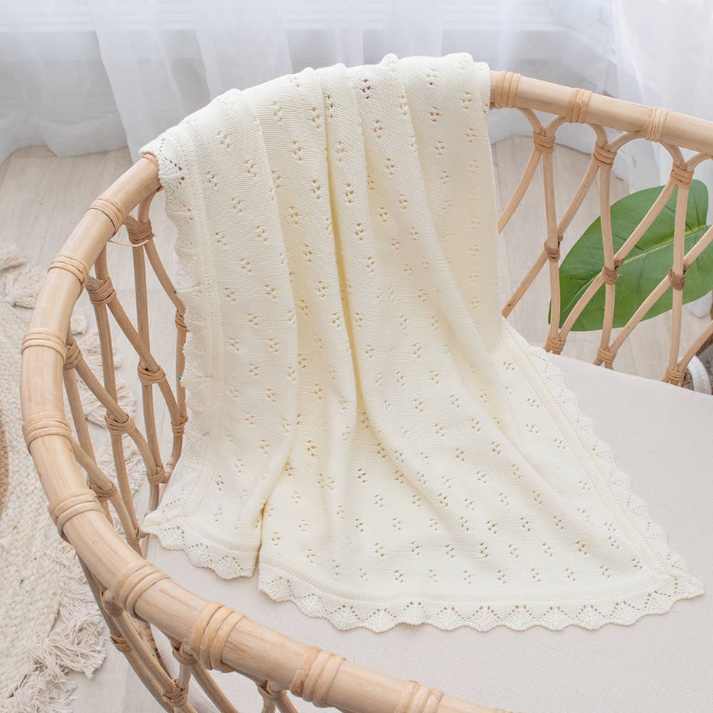 Living Textiles - Bamboo/Cotton Heirloom Baby Blanket