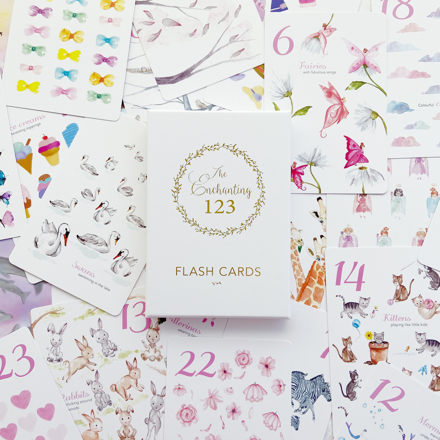 Adored Illustrations - The Enchanting 123 Flash Cards