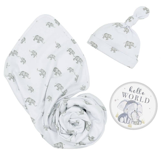 Hello World Gift Set - Watercolour Elephant