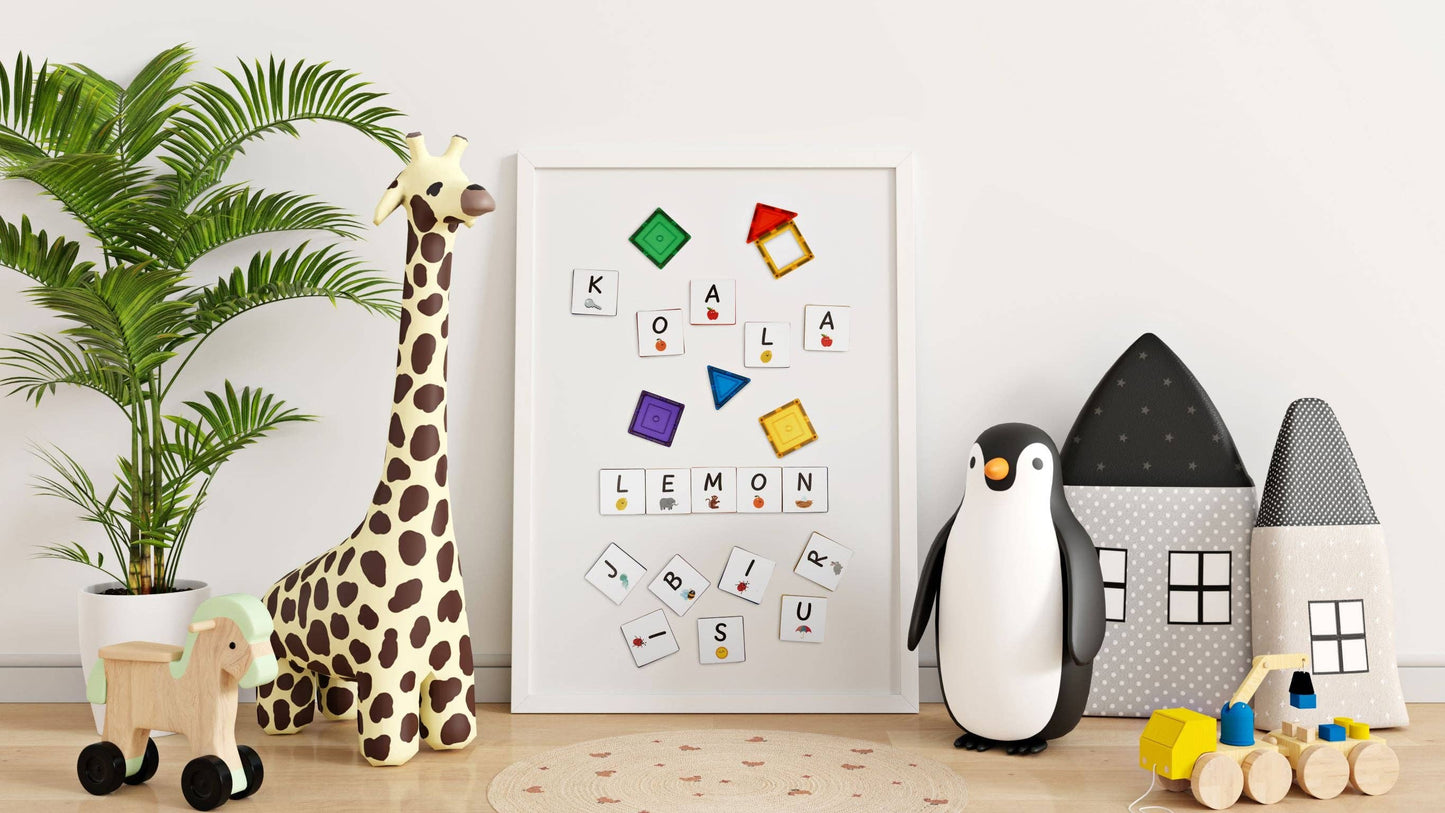 Learn and Grow Toys - Learn & Grow Magnetic Tile Topper - Alphabet Upper Case Pack