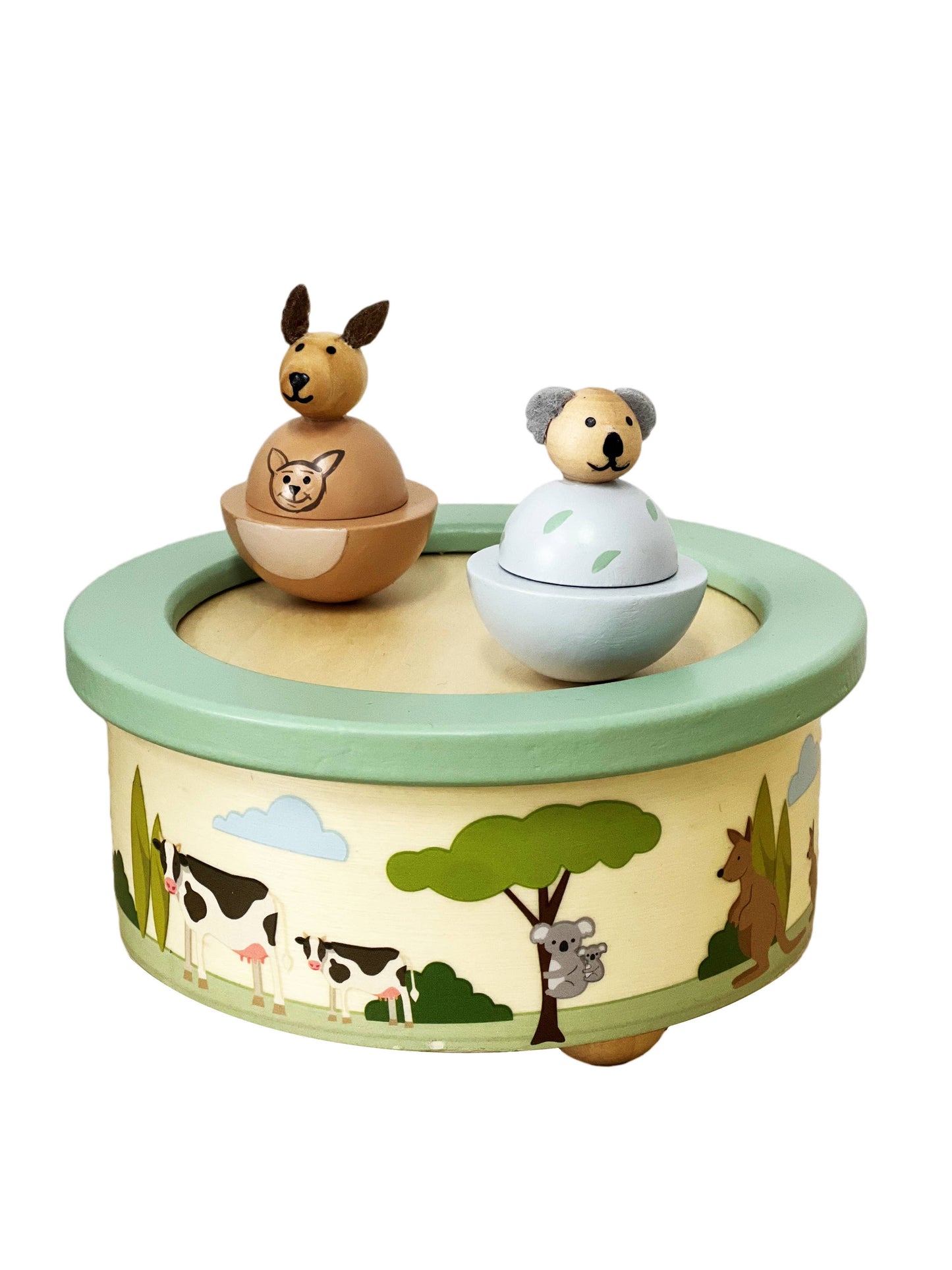 ToysLink - Wooden Kangaroo & Koala Music Box