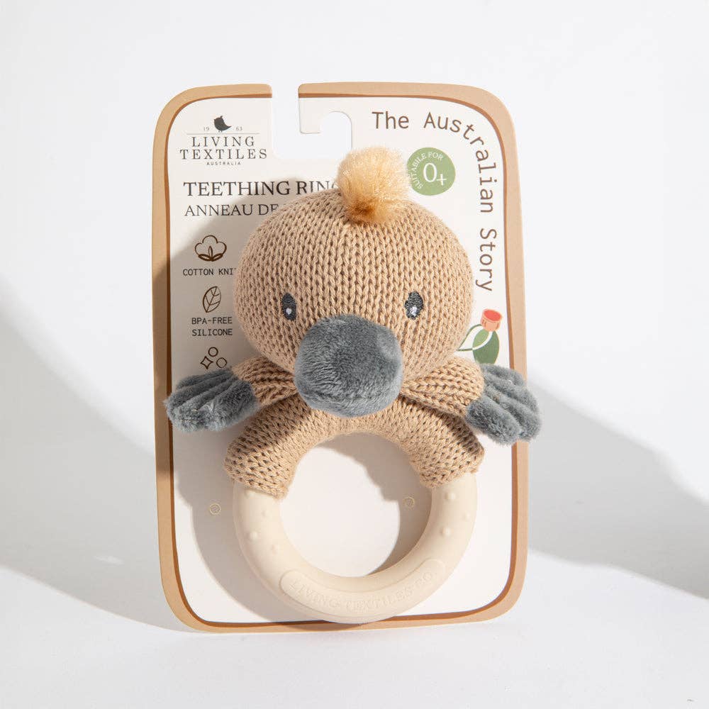 Living Textiles - Ring Rattle - Platypus