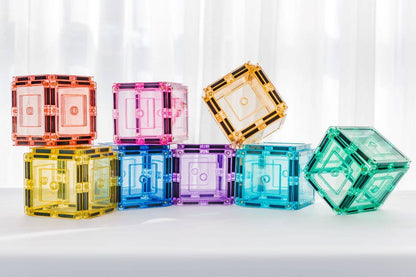 Learn and Grow Toys - Learn & Grow Magnetic Tiles - Pastel Builders Pack (112 Pc)