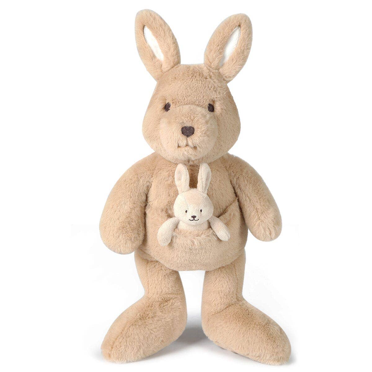 OB Designs Australia - Kip Kangaroo & Baby Joey – Soft Toy (Vegan Angora) 17" / 43c