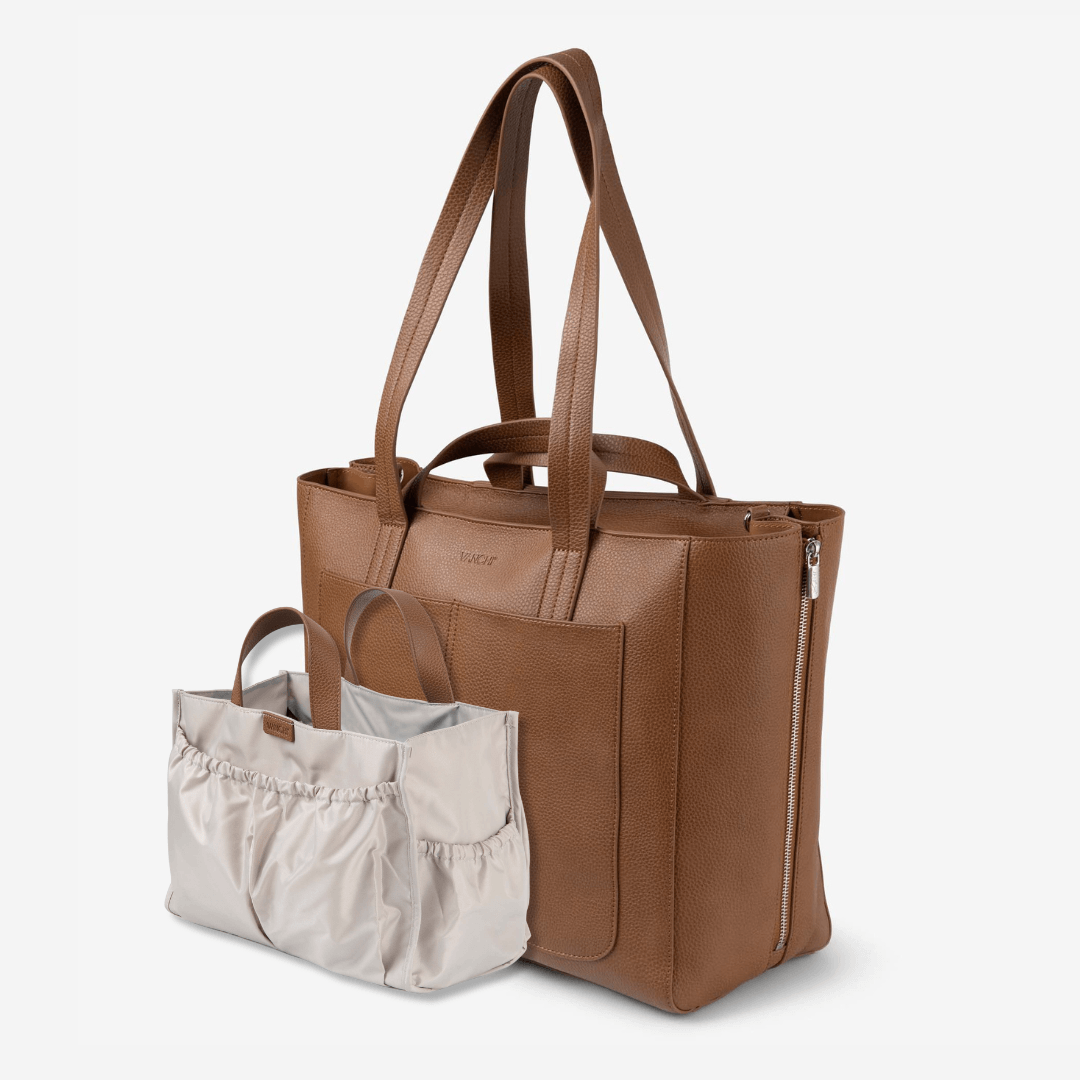 NEW! Ida Tote + Organiser (Vegan) Tan