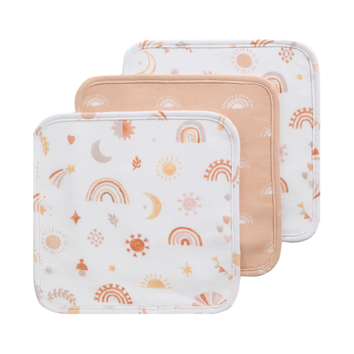 Living Textiles - 3 Pack Wash Cloths - Bohemian Bliss