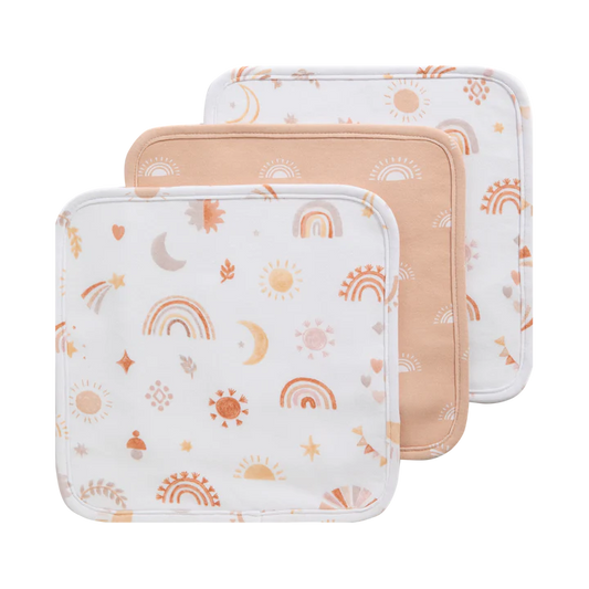 Living Textiles - 3 Pack Wash Cloths - Bohemian Bliss