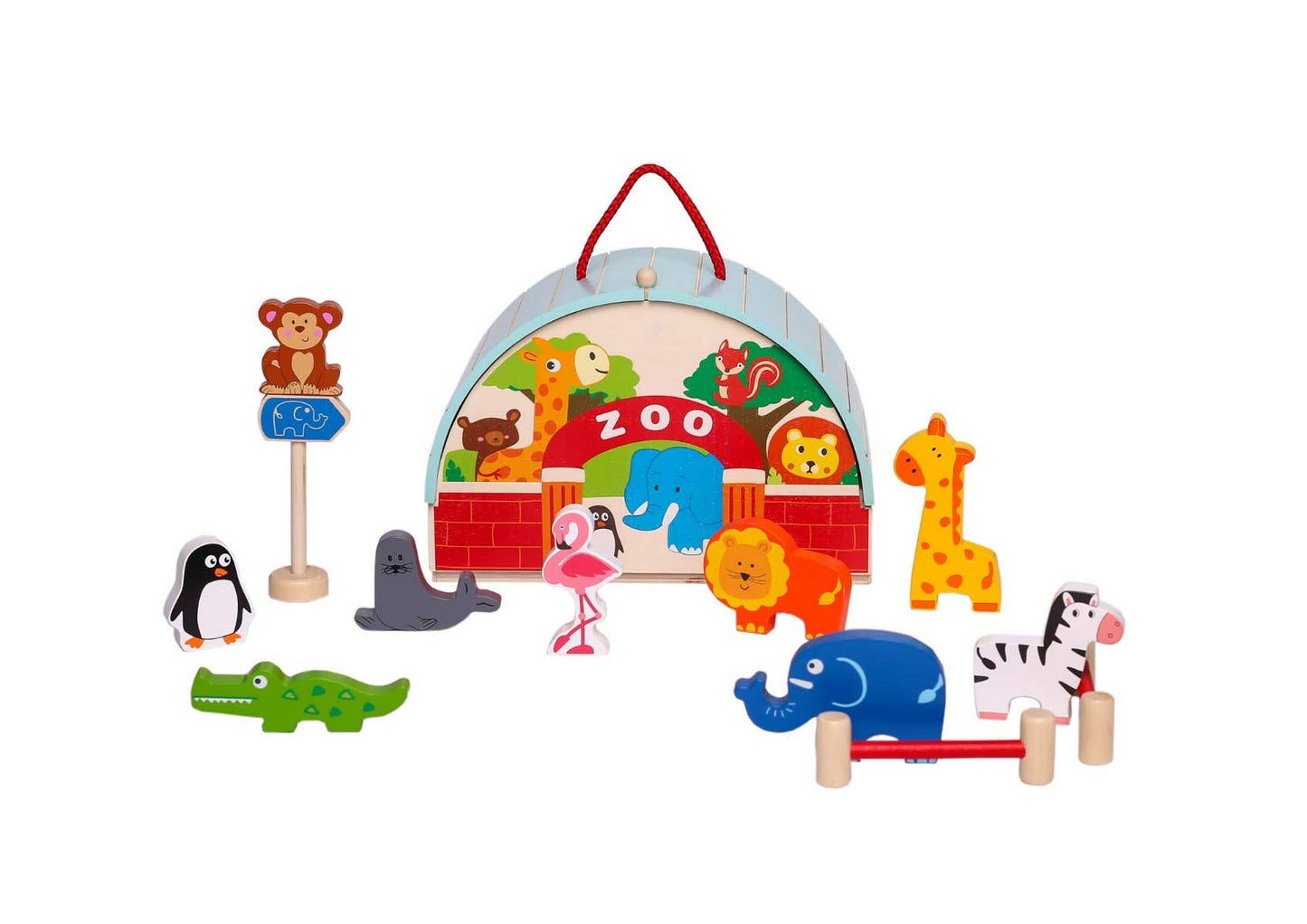 ToysLink - Wooden Zoo Playset