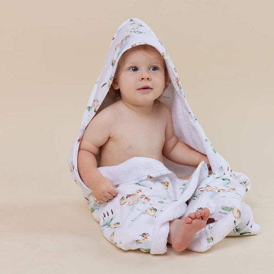 Snuggle Hunny - Duck Pond Organic Hooded Baby Towel
