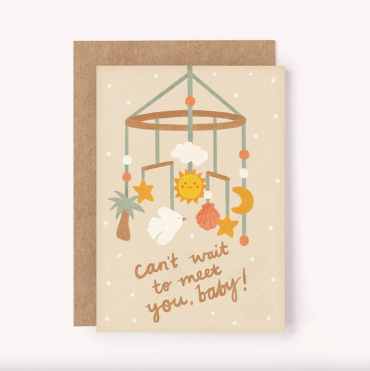 Lauren Sissons Studio - Can't Wait to Meet You Baby Card - New Baby | Baby Shower