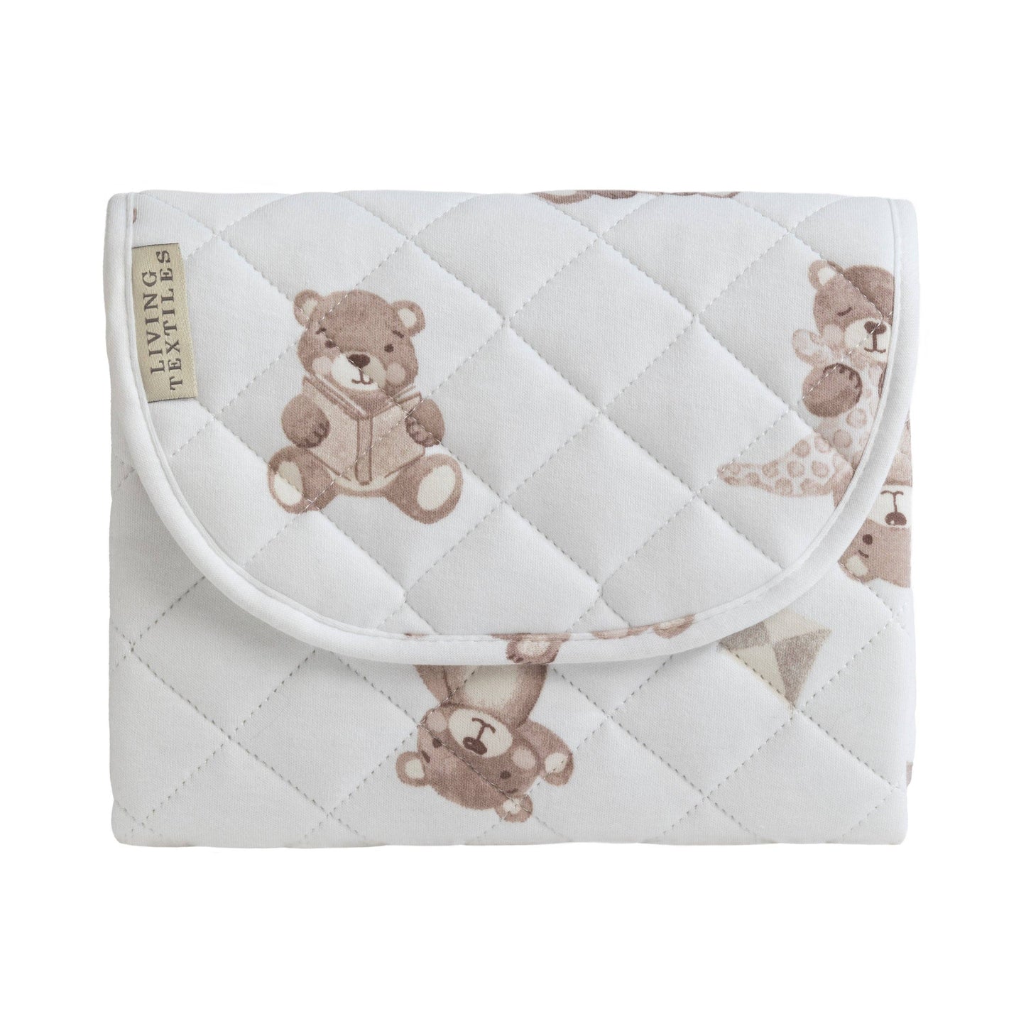 Living Textiles - Foldable Waterproof Travel Change Mat - Cuddly Bear