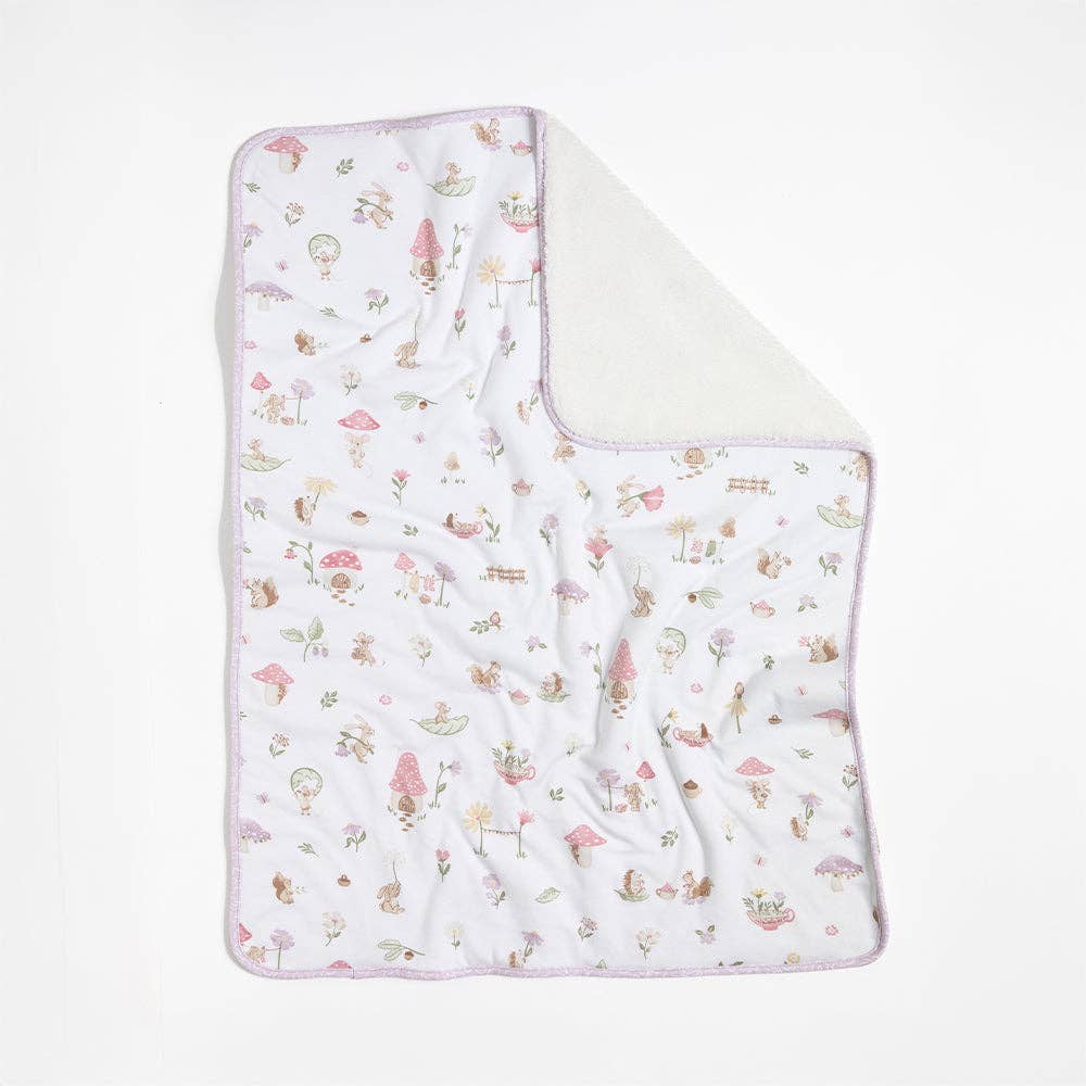 Living Textiles - Jersey Sherpa Pram Blanket - Whimsical Wonderland
