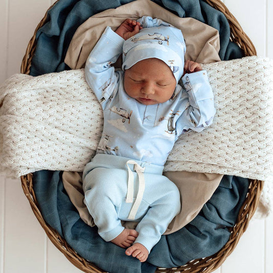 Snuggle Hunny - Taking Flight Long Sleeve Organic Bodysuit