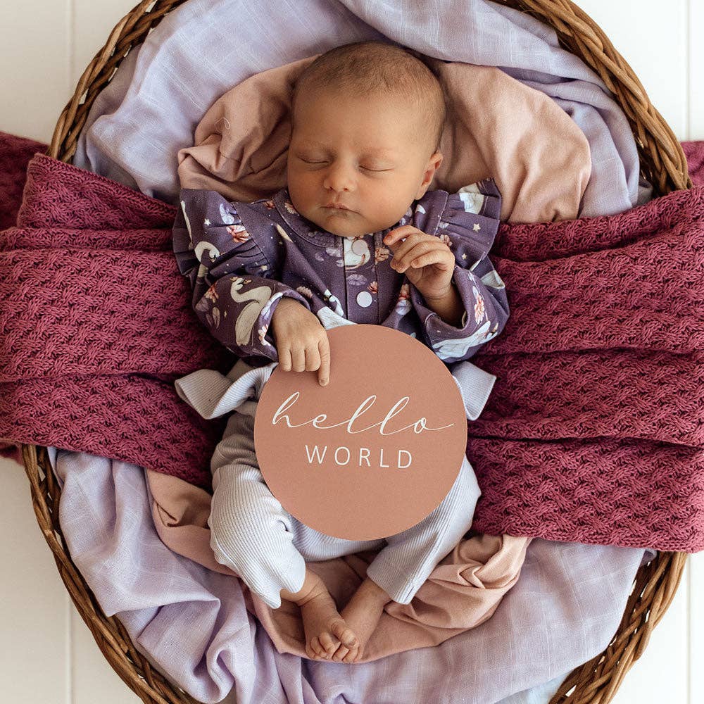 Snuggle Hunny - Swans & Rosa Reversible Milestone Cards