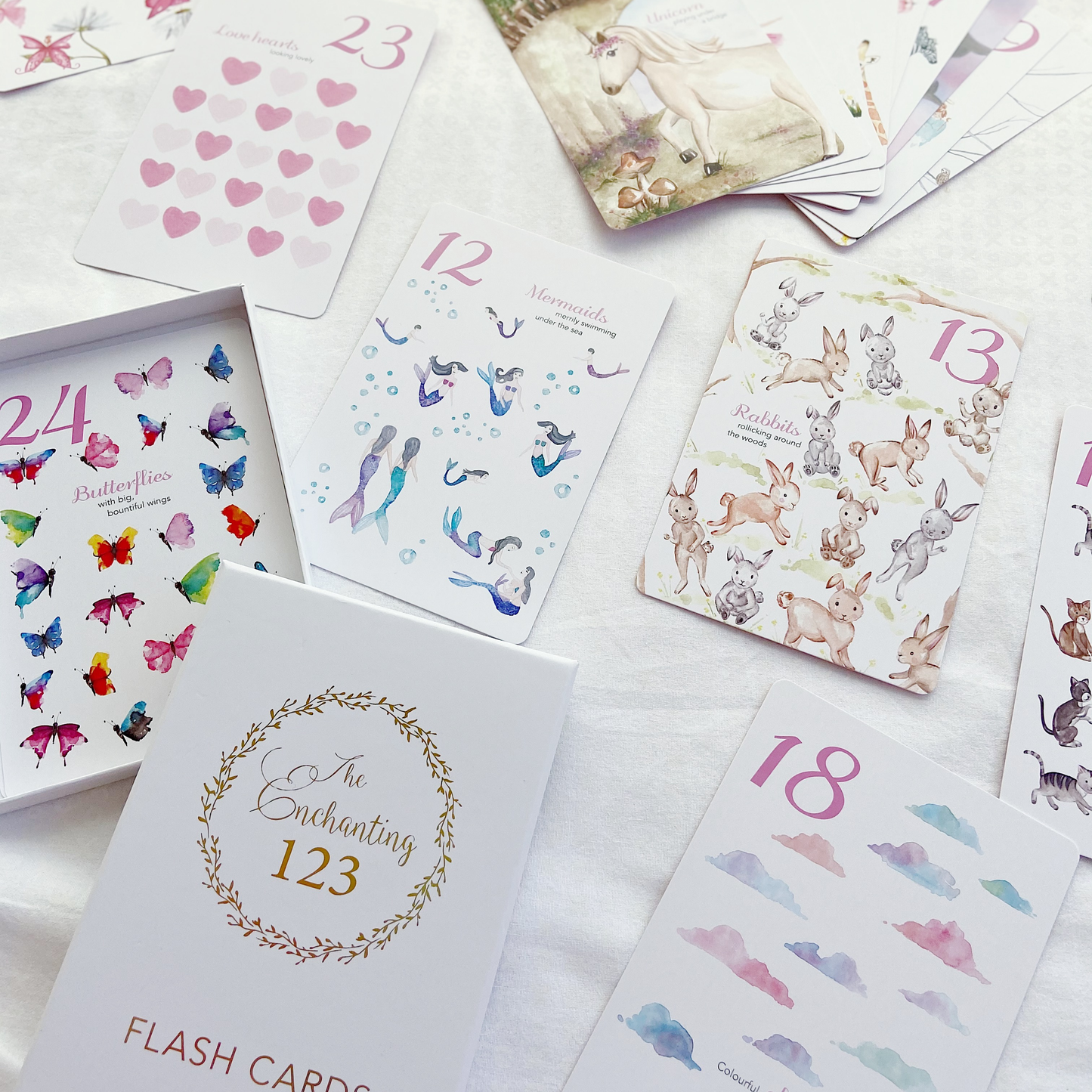 Adored Illustrations - The Enchanting 123 Flash Cards
