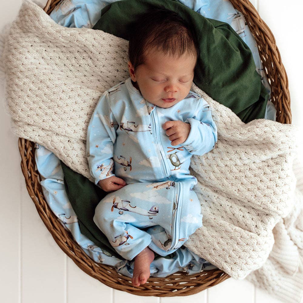 Snuggle Hunny - Taking Flight Organic Snugglesuit Convertible Romper