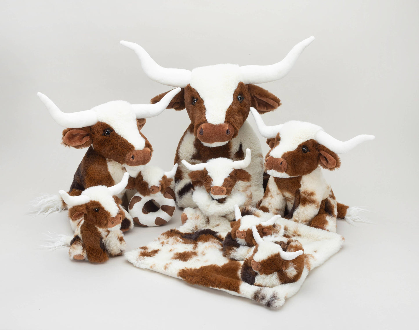 Texas Longhorn Highland Cream Large Brown Cow Soft Toy -30cm