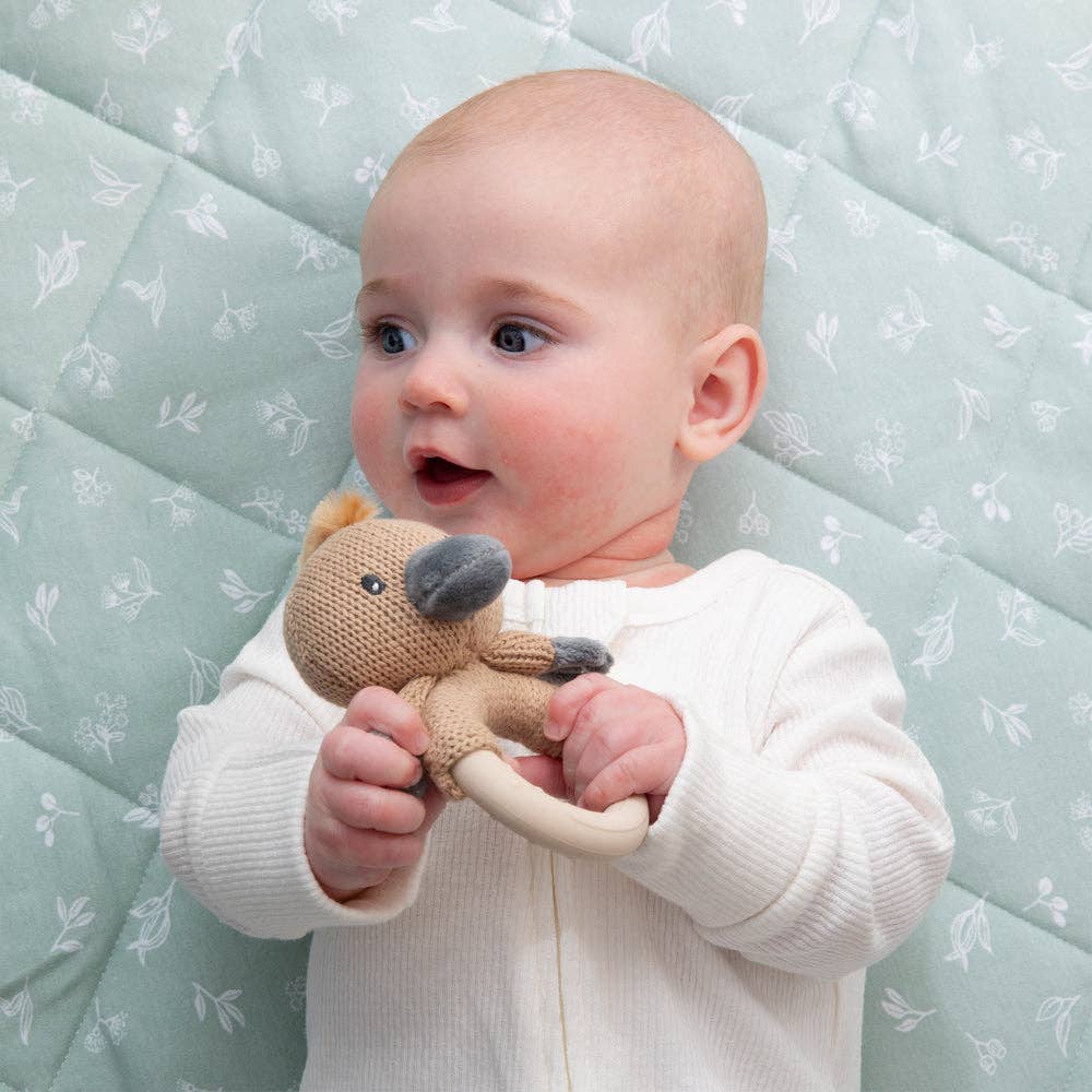 Living Textiles - Ring Rattle - Platypus