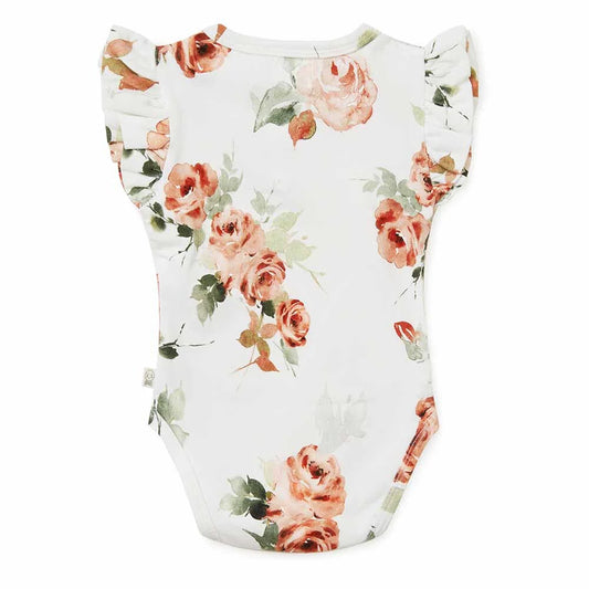 Rosebud Short Sleeve Organic Bodysuit