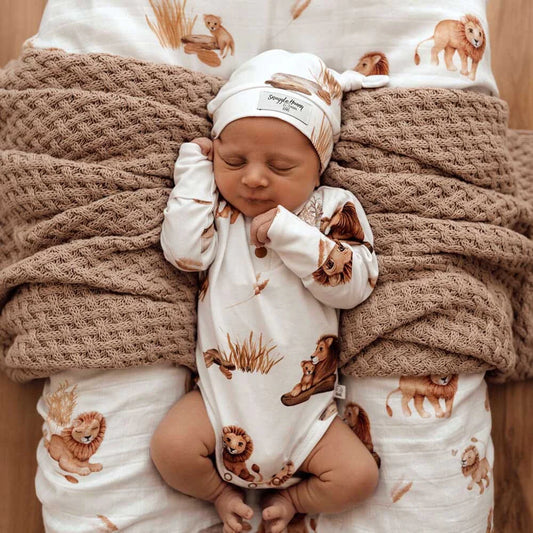 Snuggle Hunny - Lion Organic Knotted Beanie