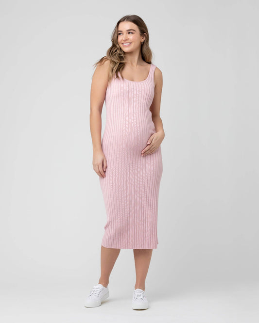 Ripe Maternity - Carmen Rib Knit Dress  Pink