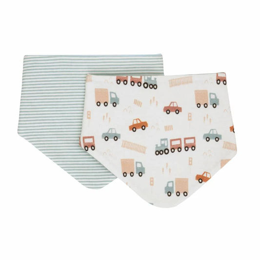 All4Ella - Bandana Bibs 2pk -  Trucks