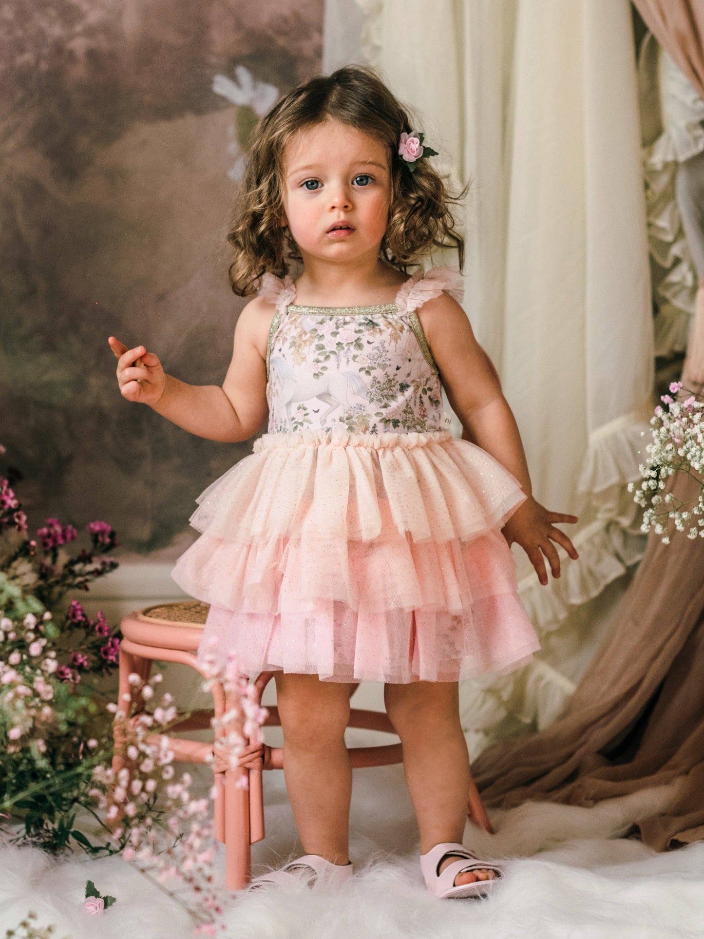 'Field of Dreams' Flutter Tutu Dress - Baby - Candy Pink