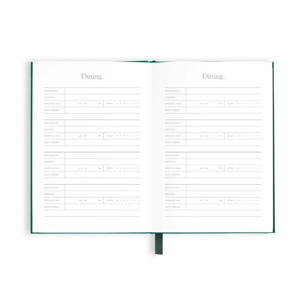 Fox & Fallow - The Traveller Mini Travel Diary - Forest Green