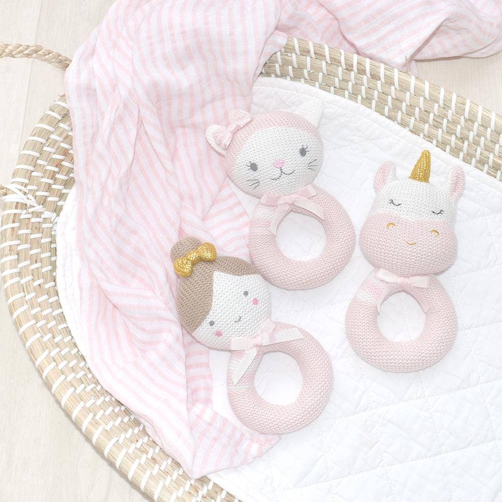 Living Textiles - Sophia the Ballerina Knitted Rattle