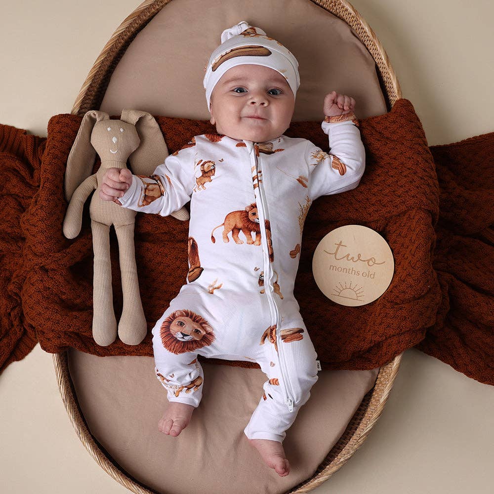 Snuggle Hunny - Lion Organic Snugglesuit Convertible Romper