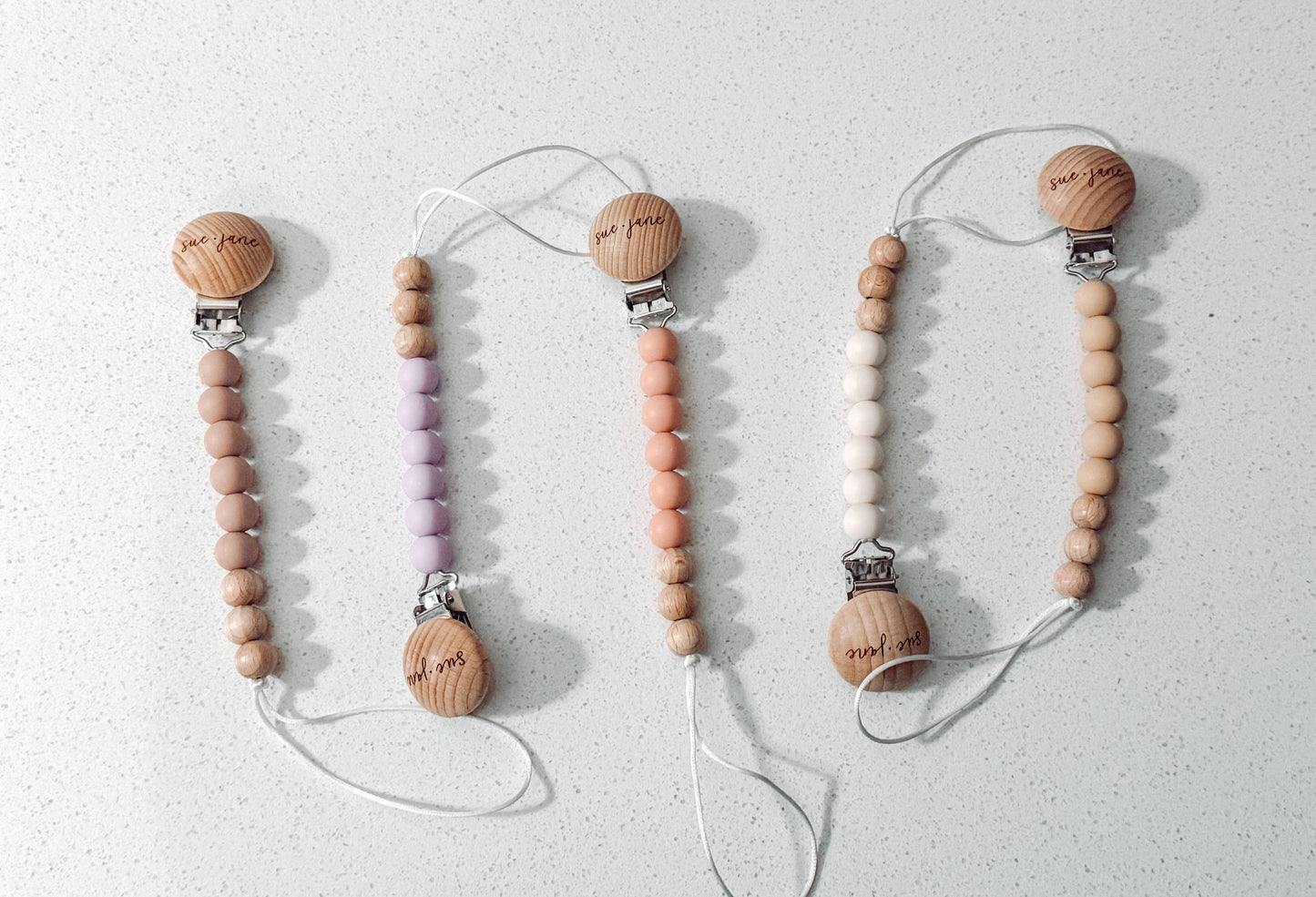 Sue + Jane - Silicone Pacifier Clip