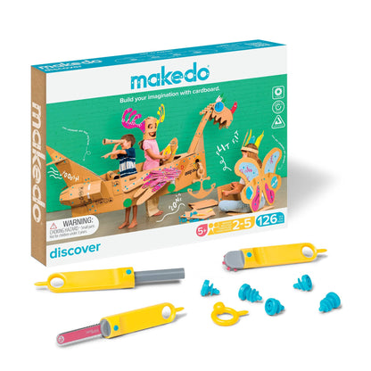 Makedo Australia - Discover Kit | Makedo Cardboard Construction for 2-5 Makers