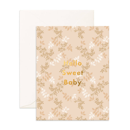 Fox & Fallow - Hello Sweet Baby Cedarwood Greeting Card