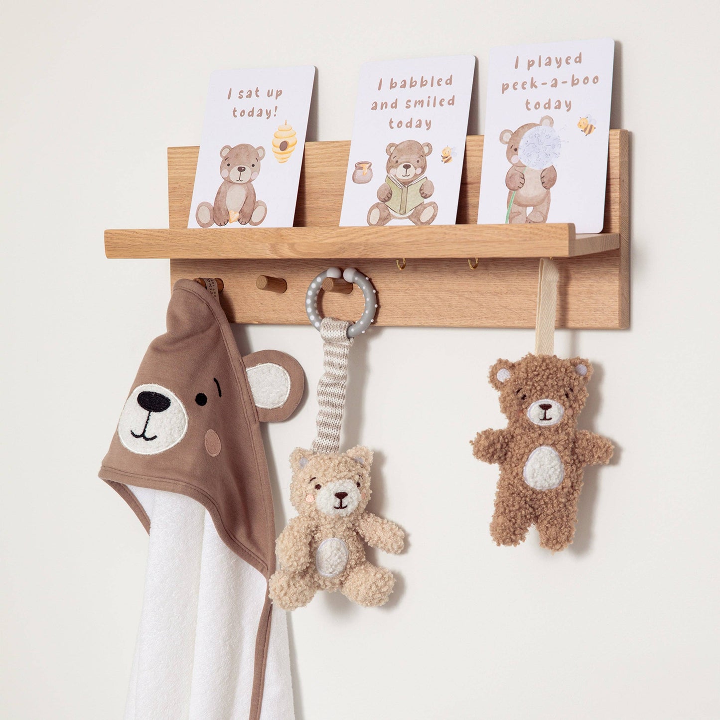 Living Textiles - Teething Ring & Dummy Chain Gift Set - Cuddly Bear