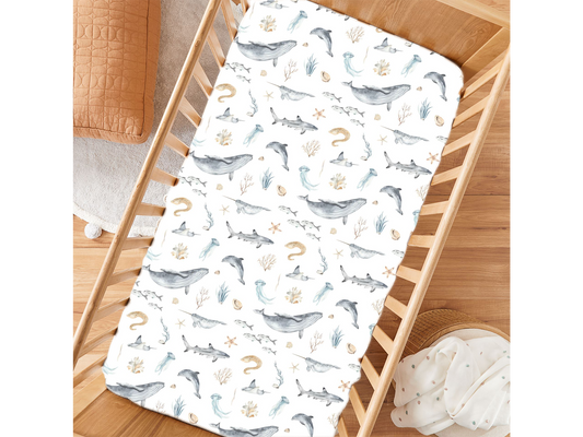 Savannah and Three - Ocean Adventures Cot Sheet