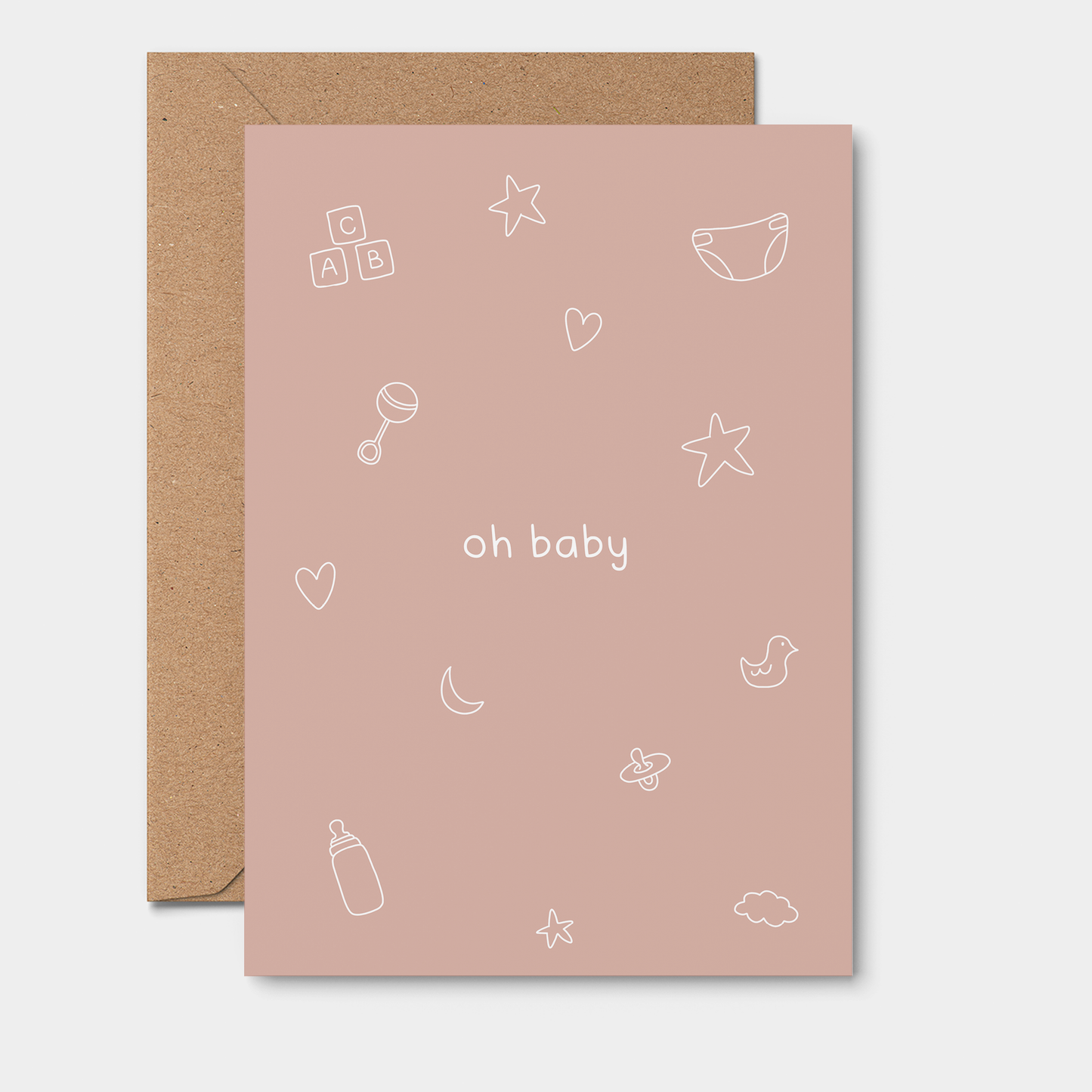 From Rosalie - Oh Baby Card | Newborn Card | Baby Shower Card 