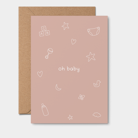 From Rosalie - Oh Baby Card | Newborn Card | Baby Shower Card 