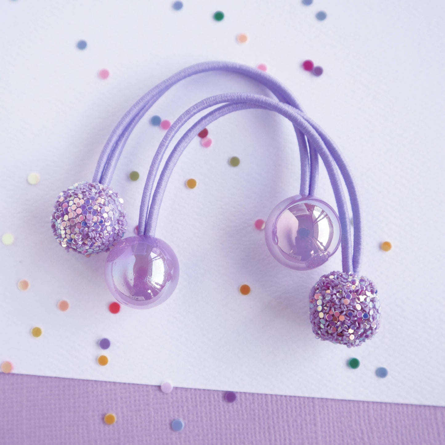 Sparkle Gem Hair Bobbles - Mauve