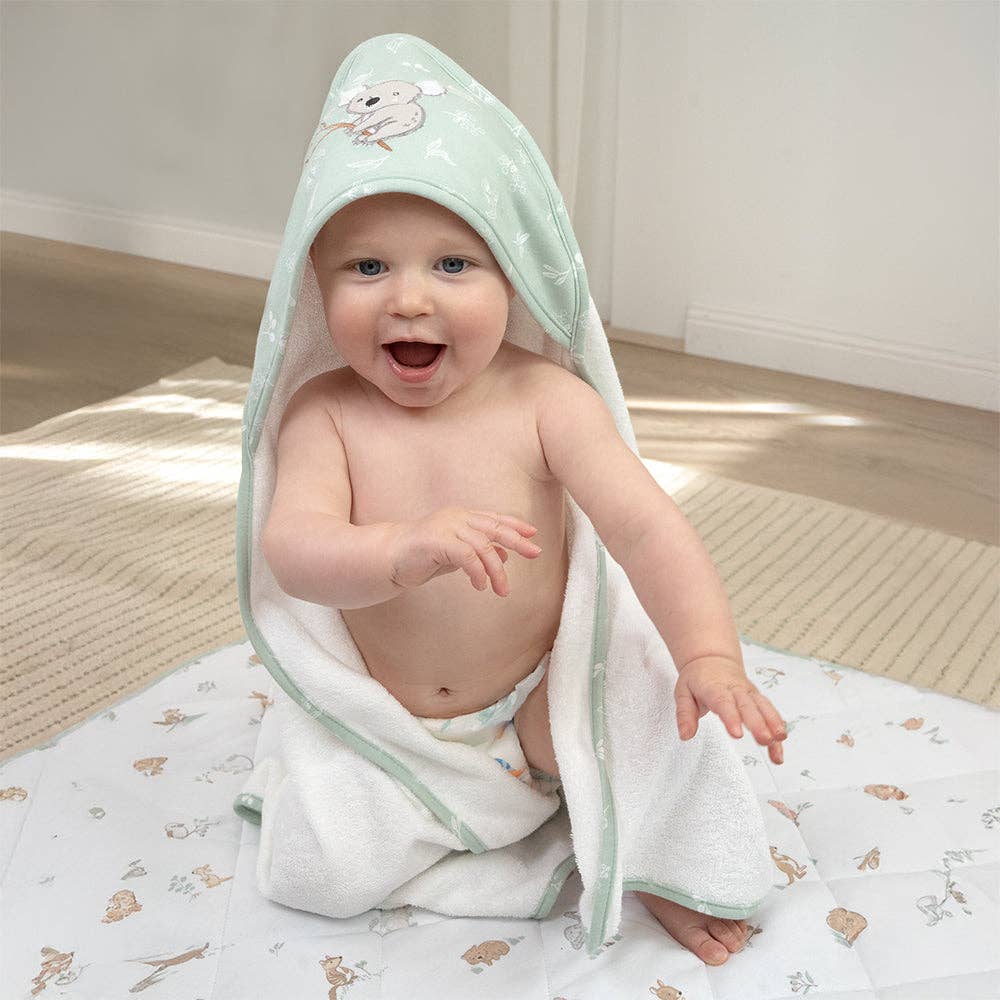 Living Textiles - Organic Hooded Towel - Australiana