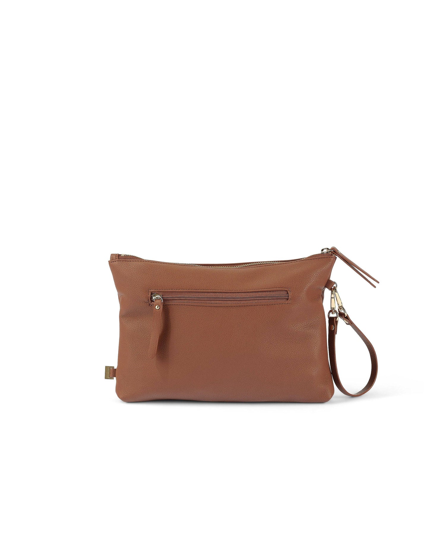 OiOi - Nappy Changing Pouch - Chestnut Brown Vegan Leather