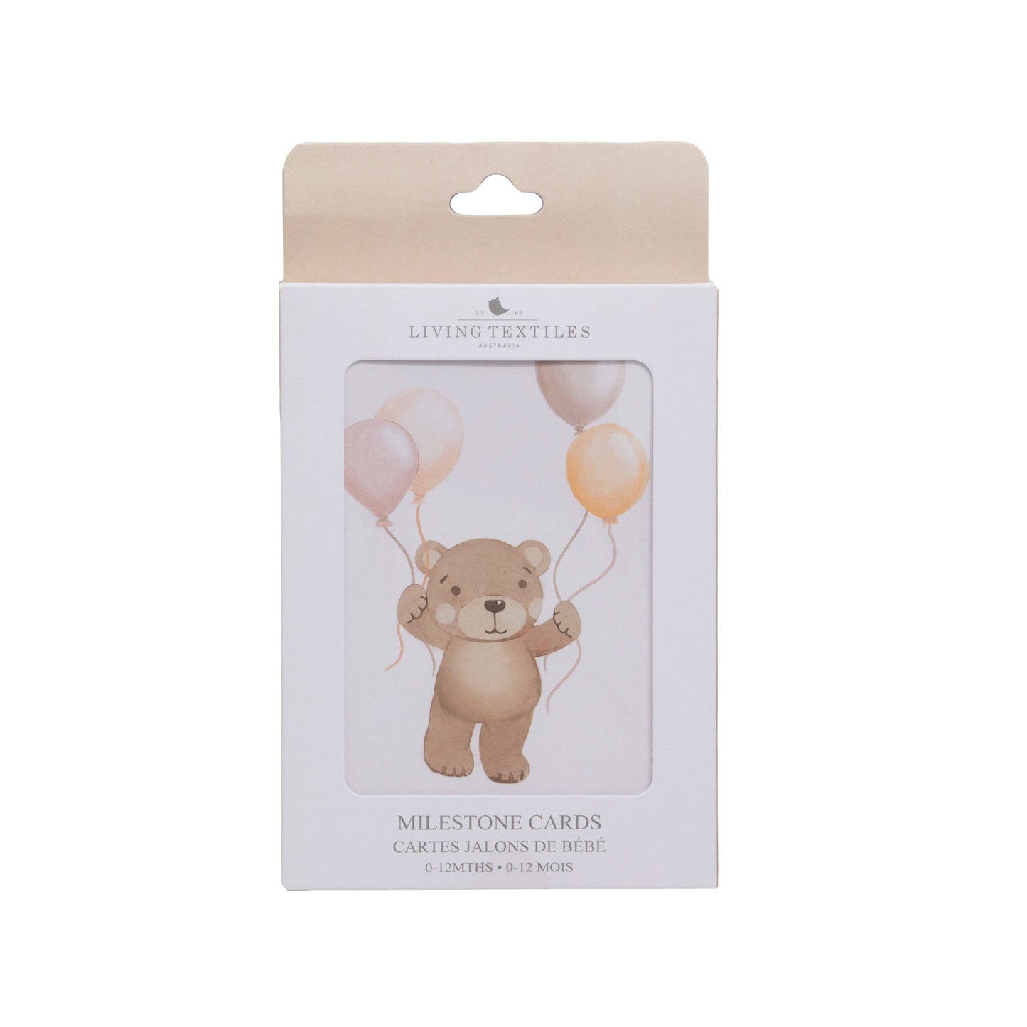 Living Textiles - Milestone cards - Cuddly Bear