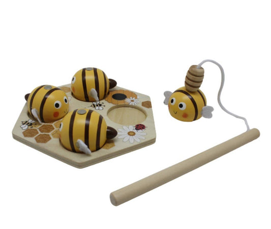 ToysLink - Wooden Bee Fishing Game