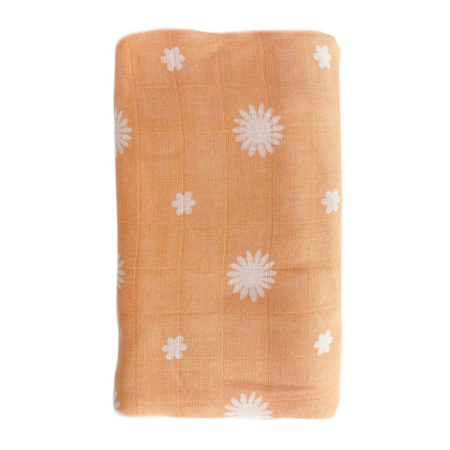 Bamboo + Cotton Muslin Swaddle Wrap Daisy Print