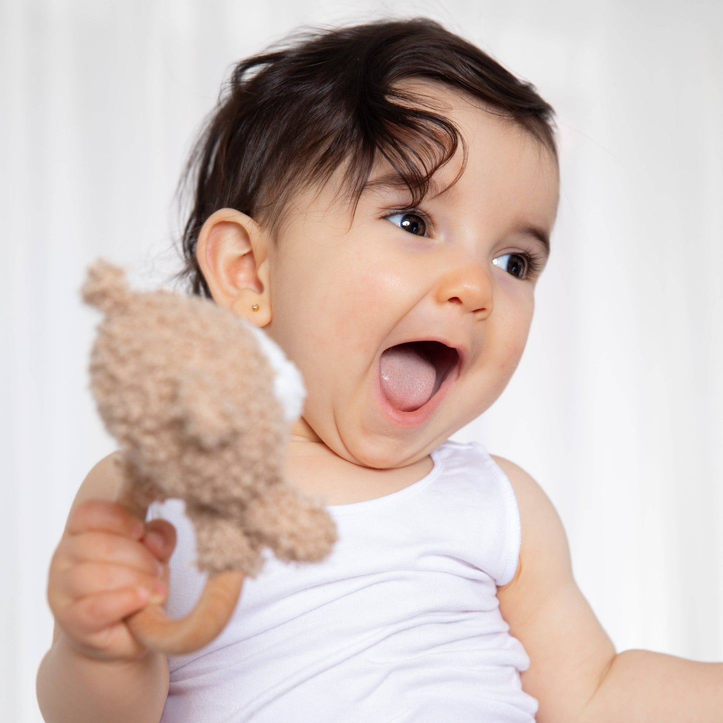Living Textiles - Teething Ring & Dummy Chain Gift Set - Cuddly Bear