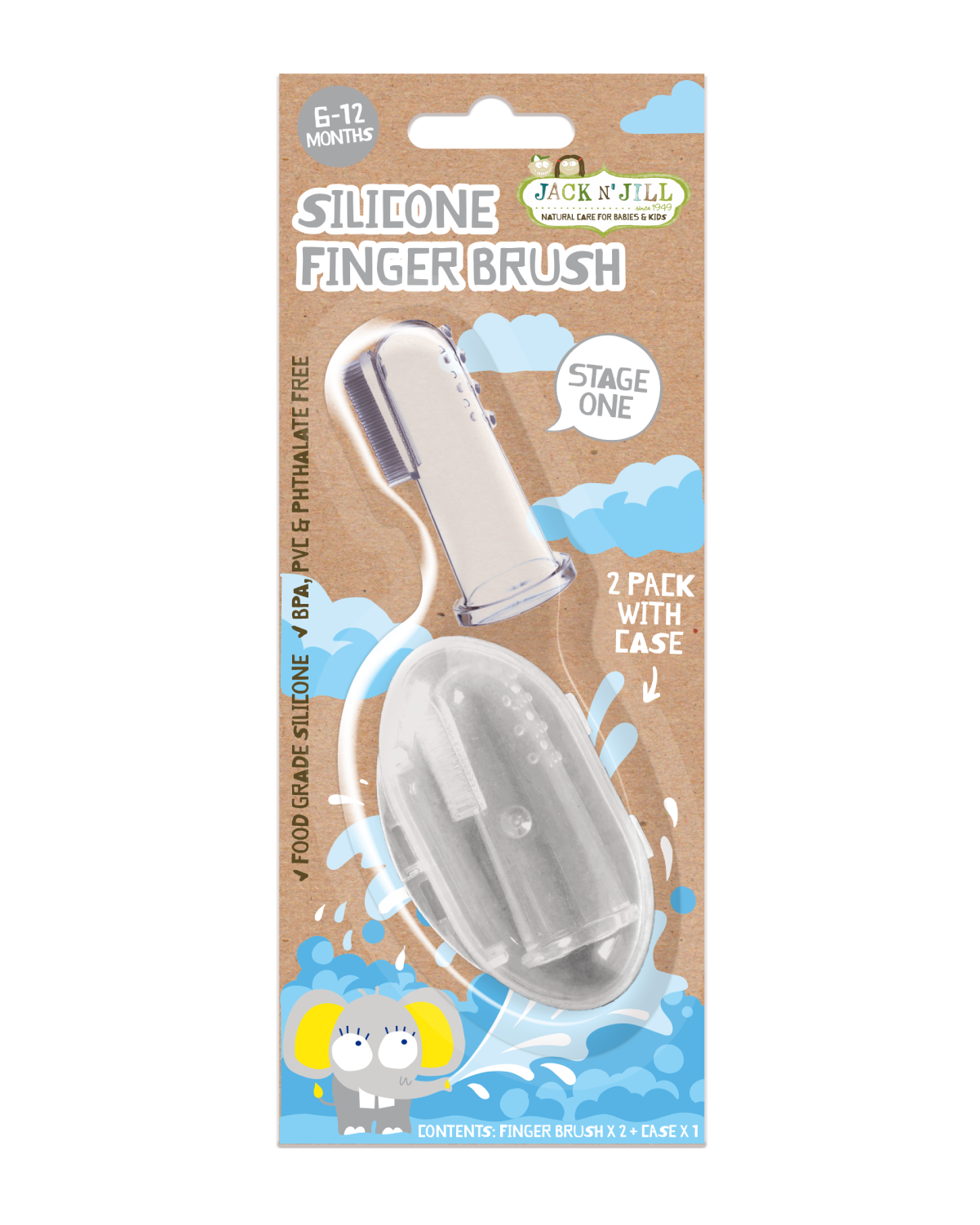 Jack N' Jill Kids - Jack N Jill Silicone Finger Brush - Stage 1