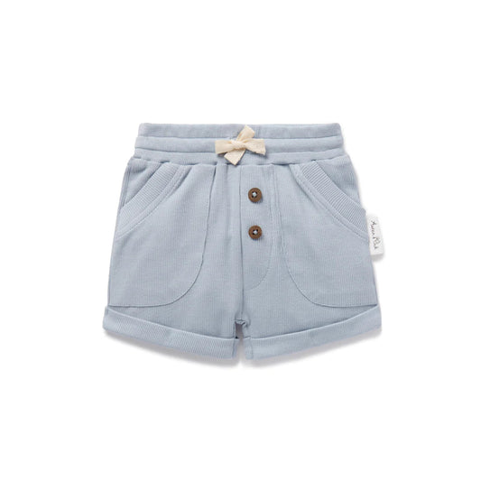 Zen Blue Rib Pocket Shorts