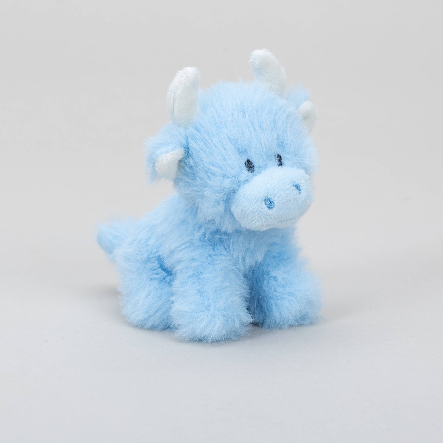 Baby Blue Mini Highland Cow Soft Toy COOllectible Cow