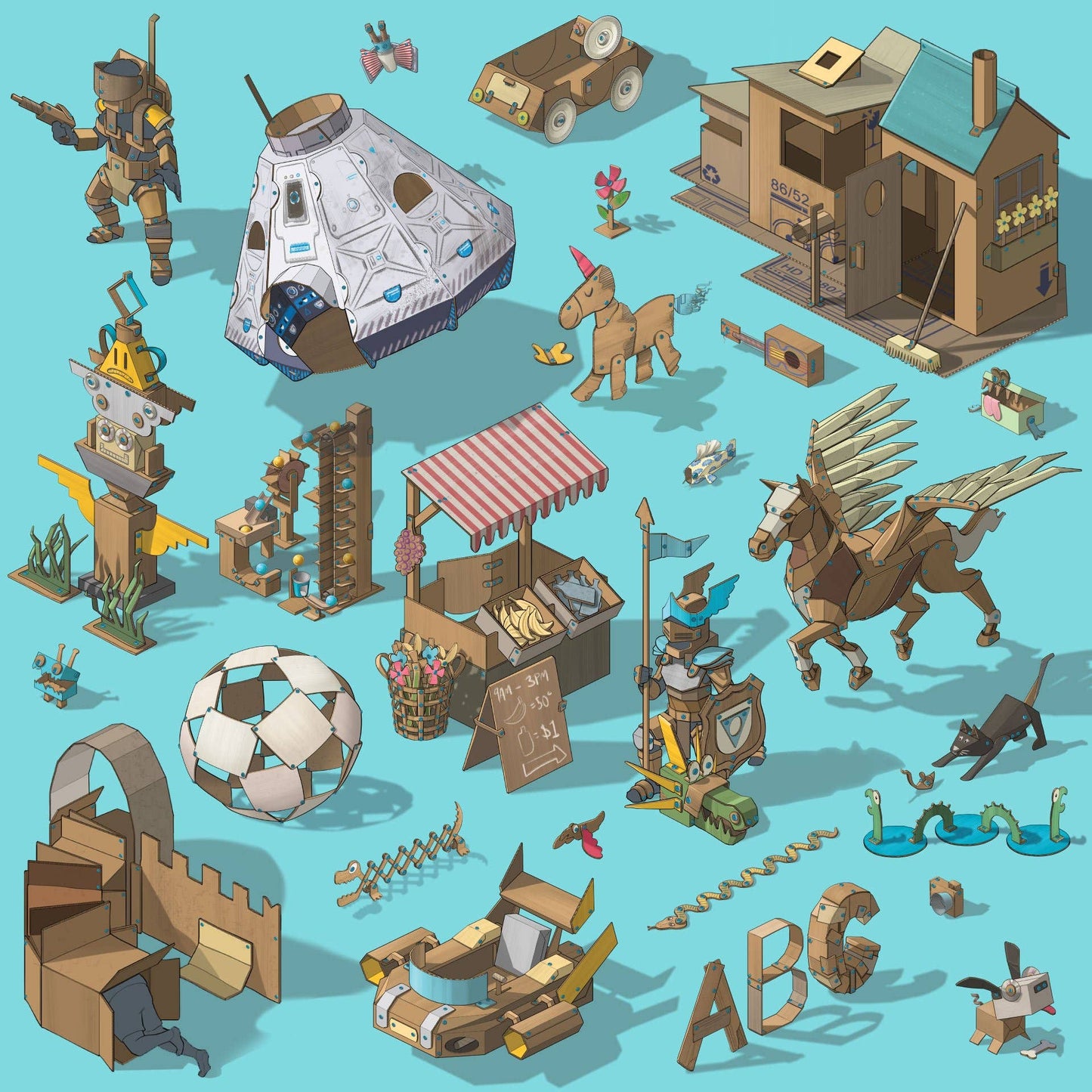 Makedo Australia - Discover Kit | Makedo Cardboard Construction for 2-5 Makers