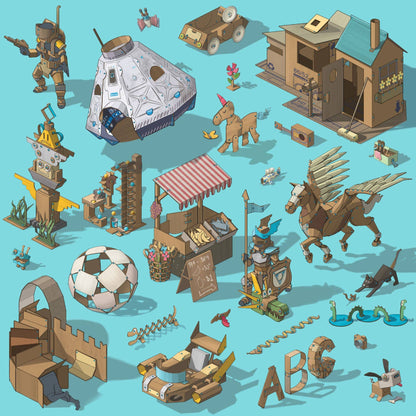 Makedo Australia - Discover Kit | Makedo Cardboard Construction for 2-5 Makers